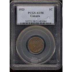 1923  PCGS AU58  nice lustrous brown ex