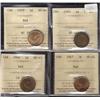 Image 1 : Lot of four ICCS graded coins.  Include