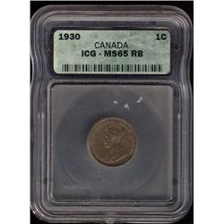 1930  ICG MS65 red/brown with about 25%
