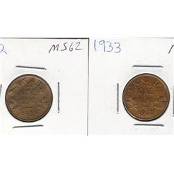 1932, 1933 both coins are MS62 or bette
