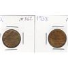 Image 1 : 1932, 1933 both coins are MS62 or bette