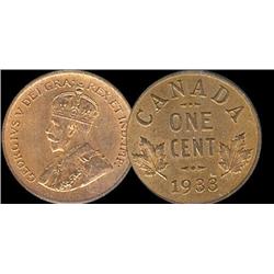 1933 small cents  ICCS MS65 Red,  95% r