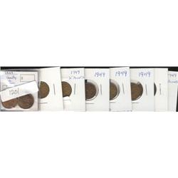 1949 A to denticle (7) F-12 to VF-20,