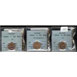 1950, 1953 NSF, 1960 all three coins ar