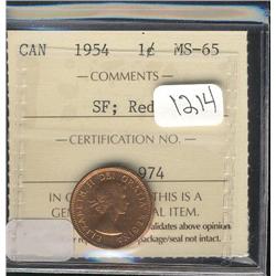 1954 SF  ICCS MS65  Full Red