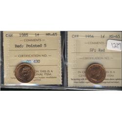 1954 SF, 1985 Pointed 5  both are ICCS 