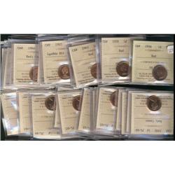 A large lot of 24 ICCS Proof-like red g