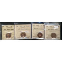 A lot of four Proof-like HEAVY CAMEO re