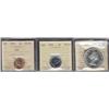 Image 1 : Lot of three ICCS graded coins.  1 cent