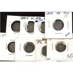 1858 SD, 1870 FB, 1880H, 1881H, 1887, 1