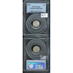 1858 Small date  PCGS MS-63, Fully stru