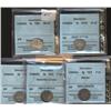 Image 1 : Lot of 5 CCCS graded coins including; 1