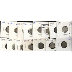 1880H,1891, 1899 (5), 1900 Oval (3), 