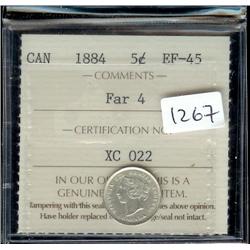 1884 Far 4,  ICCS EF-45,brilliant wit