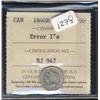 Image 1 : 1890H  ICCS AU50  Error Is noted on ce