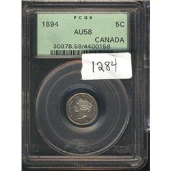1894  PCGS AU58  Attractively toned on 