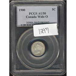 1900 Round O  PCGS AU50  light gold w