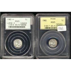 1902, 1902 Large H both coins are PCGS 