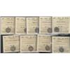 Image 1 : Lot of 9 ICCS graded coins including; 1