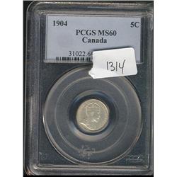 1904  PCGS MS60  mostly brilliant.  A t