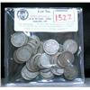 Lot of 49 Silver five cents George V 