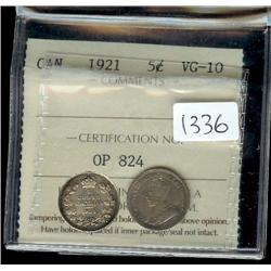 1921 ICCS VG-10.    Attractively toned 