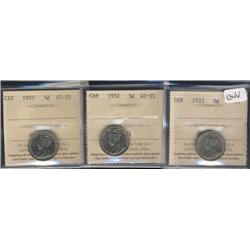 1923, 1932 and 1935 All three pieces ar