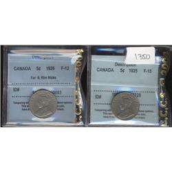 1925 CCCS F-15, 1926 Far 6 rim nicks, t