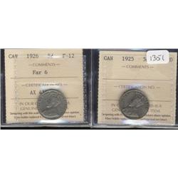 1925 ICCS VF-20, 1926 Far 6  ICCS F-12,