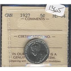 1927  ICCS MS64  Very flashy lustre!  L