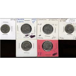 1931, 1932 (2), 1934, 1935 (2), lot of 