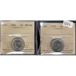 1937 Dot, 1940  both pieces are ICCS 