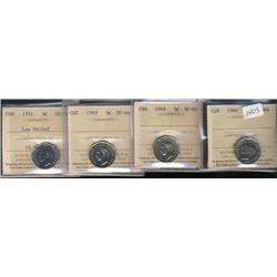 1946, 1948, 1949 and 1951 LR, all four 