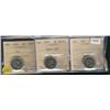 A lovely trio of ICCS graded coins.  In