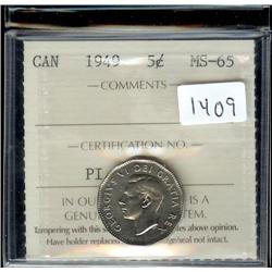 1949  ICCS MS65,   A very nice and  exa