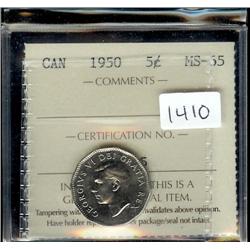 1950  ICCS MS65, Fully struck with amaz