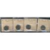 Image 1 : Lot of four ICCS MS65 graded coins.  In