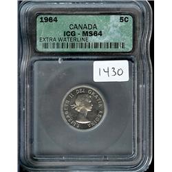 1964 Extra water line variety  ICG MS