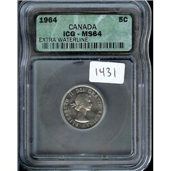 1964 Extra water line variety  ICG MS