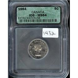 1964 Extra water line variety  ICG MS