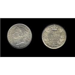 1872H 10¢ PCGS MS64PQ  Fully struck wit