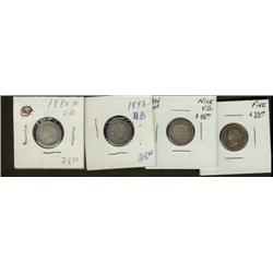 1880H, 1892 sm.9, 1894, 1899 sm. 9s.