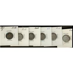 1881H, 1898 (2), 1898 (2), 1900 (2), 19