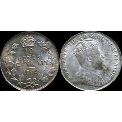 1902H  AU58; light golden toning.  Smal