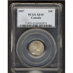 1907  PCGS EF45  Silver gray tone, some
