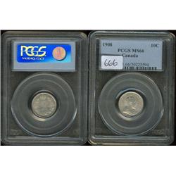 1908  PCGS MS66.  Very light golden ton