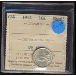 1914  ICCS MS63  Mostly brilliant with 