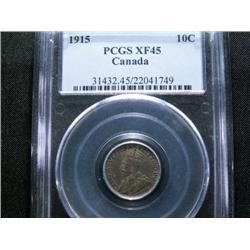 1915  PCGS EF45,  darkly toned with som