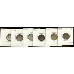 1919, 1920 , 1928, 1936 (2).  Grades va