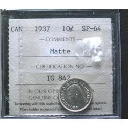 1937  ICCS SP64 Matte.  Light gold with